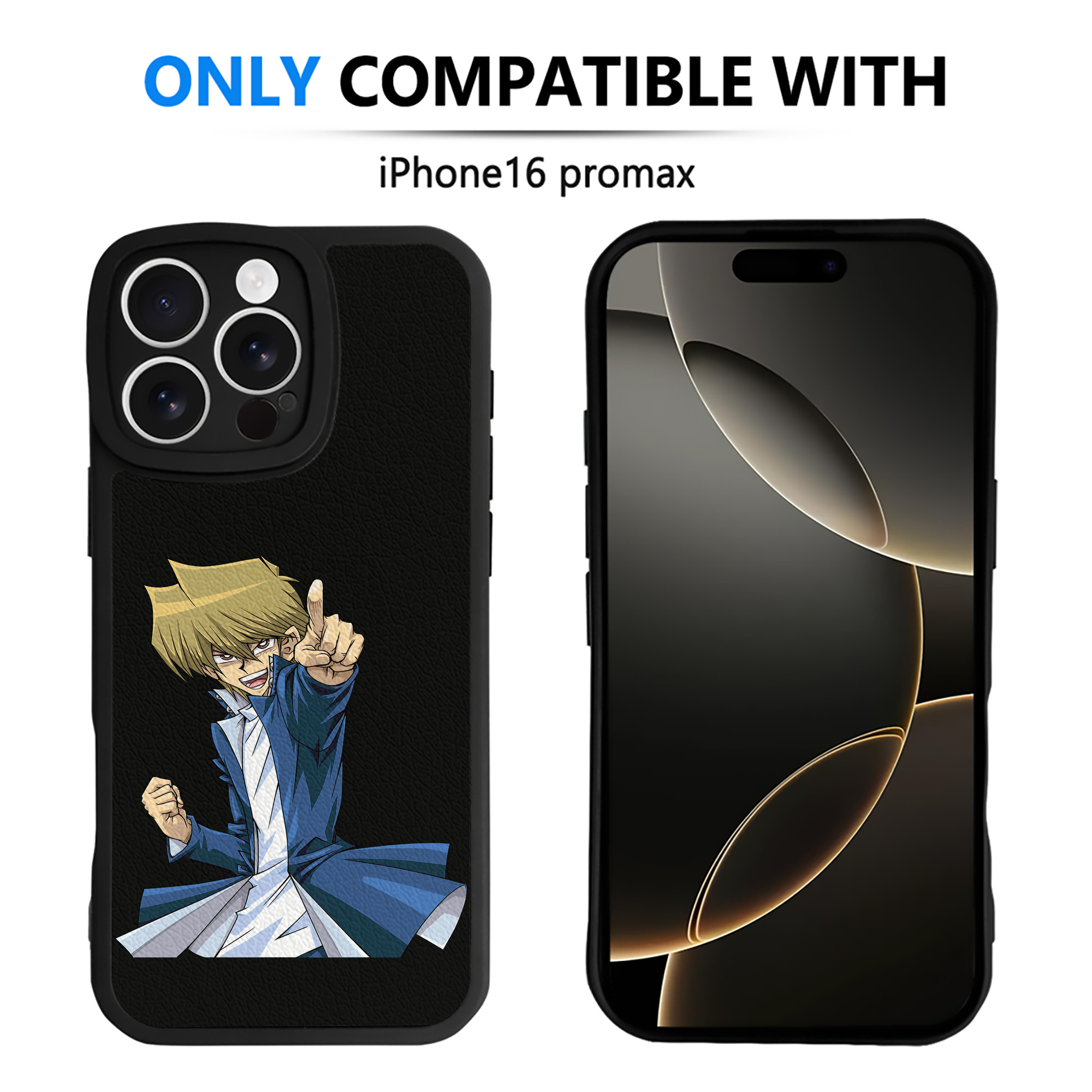 （画像用） 遊☆戯☆王 Yu-Gi-Oh! 【iPhone 16シリーズ対応】シリコンスマホケース（レザー調） 材質：シリコン